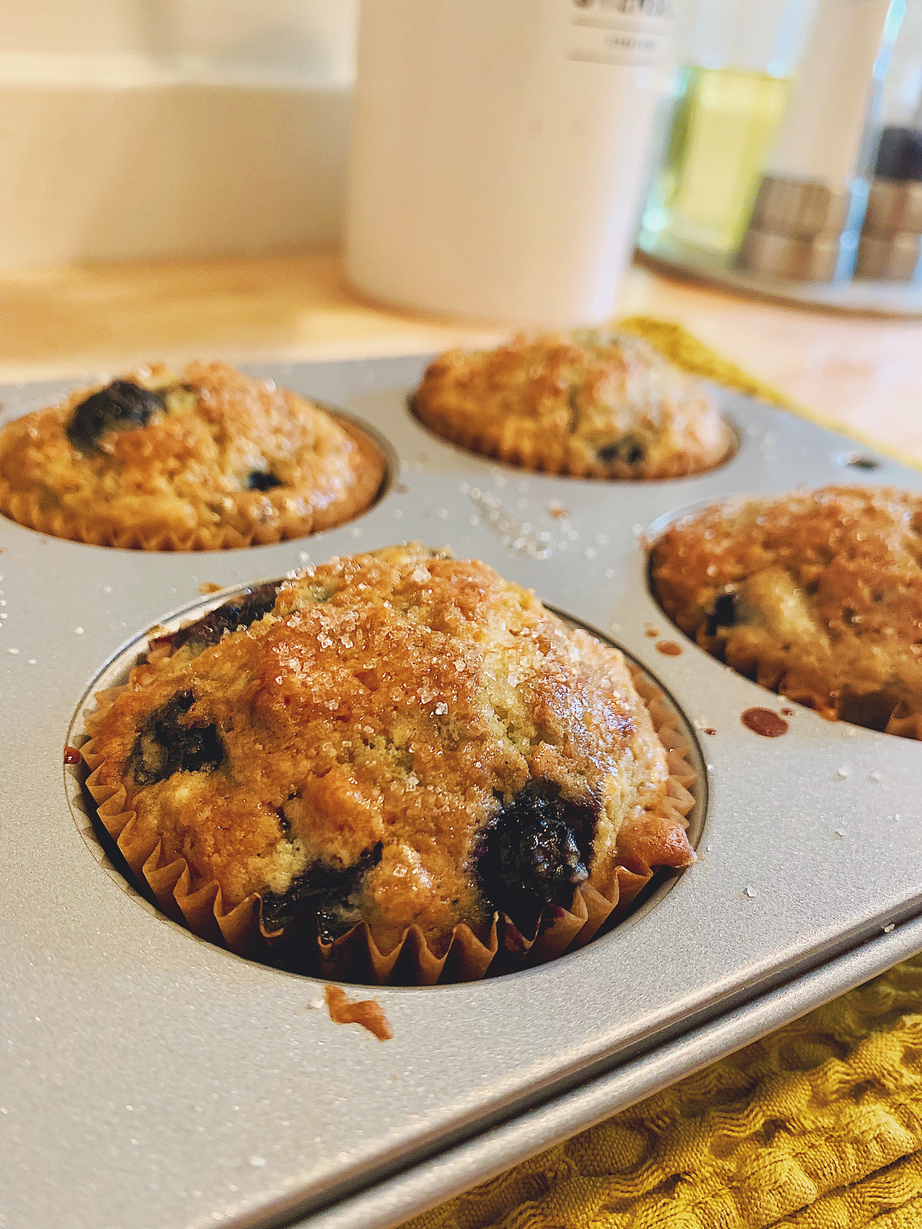 Vegan Blueberry Vanilla Muffins