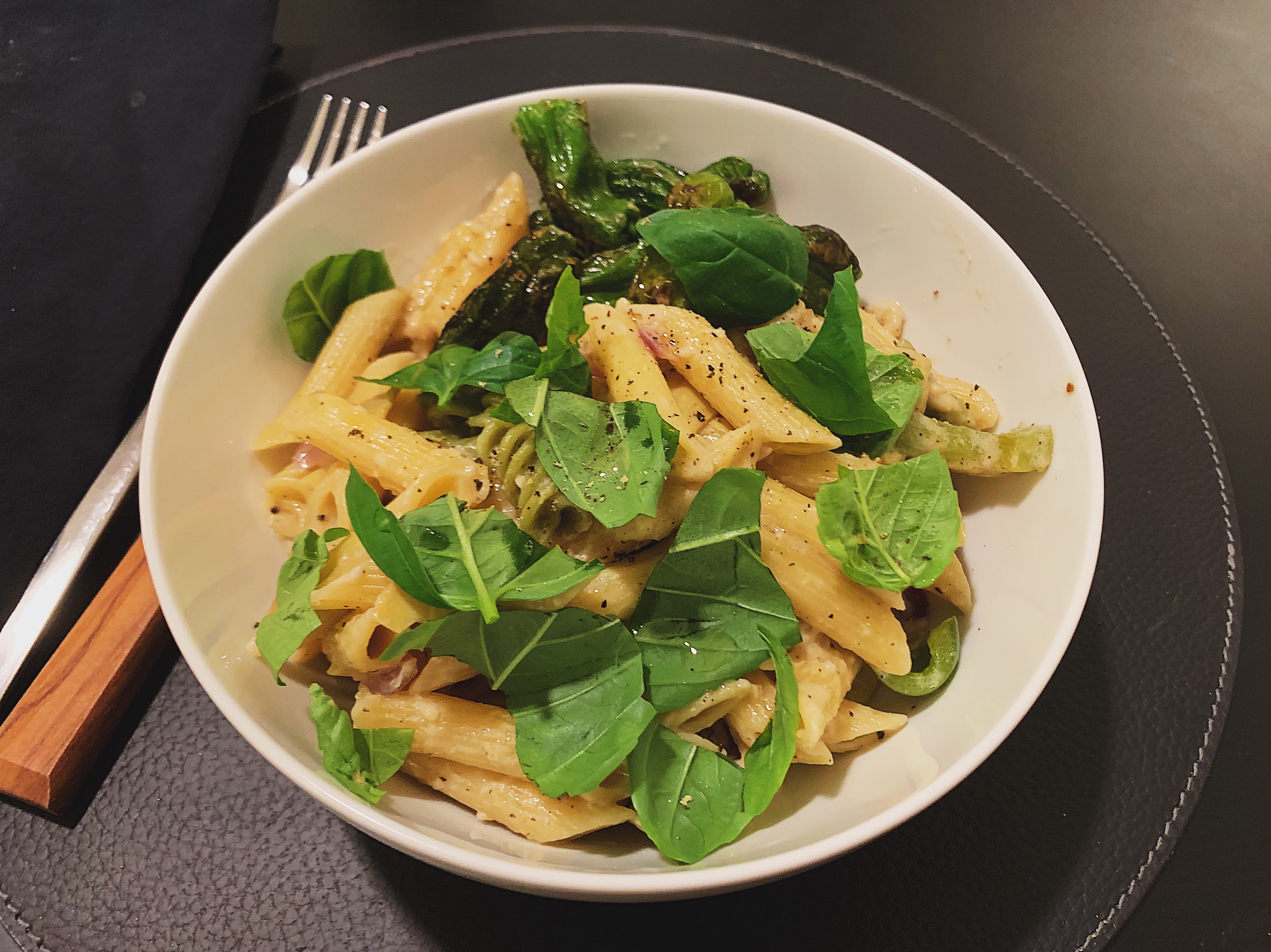 Vegan Cashew Cream Alfredo Pasta