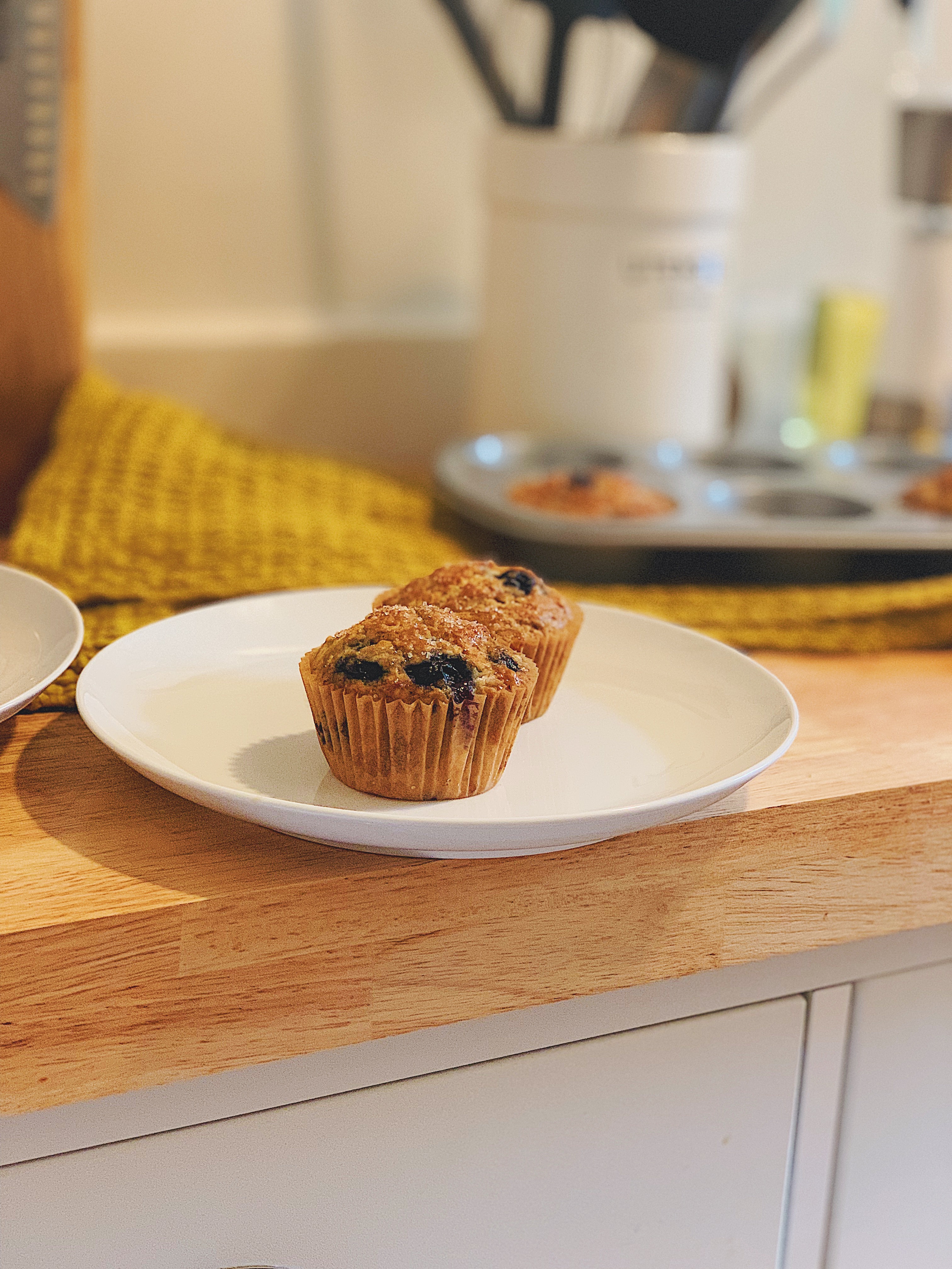 Vegan Blueberry Vanilla Muffins